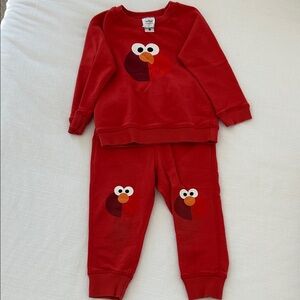 Hanna Andersson Sesame Street Elmo French Terry Sweats Set